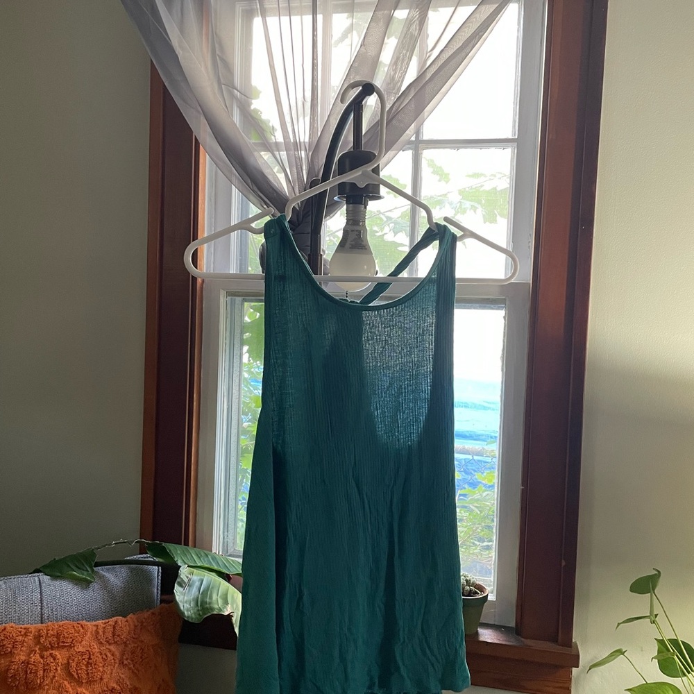 Teal Razor Back Sleeveless Top